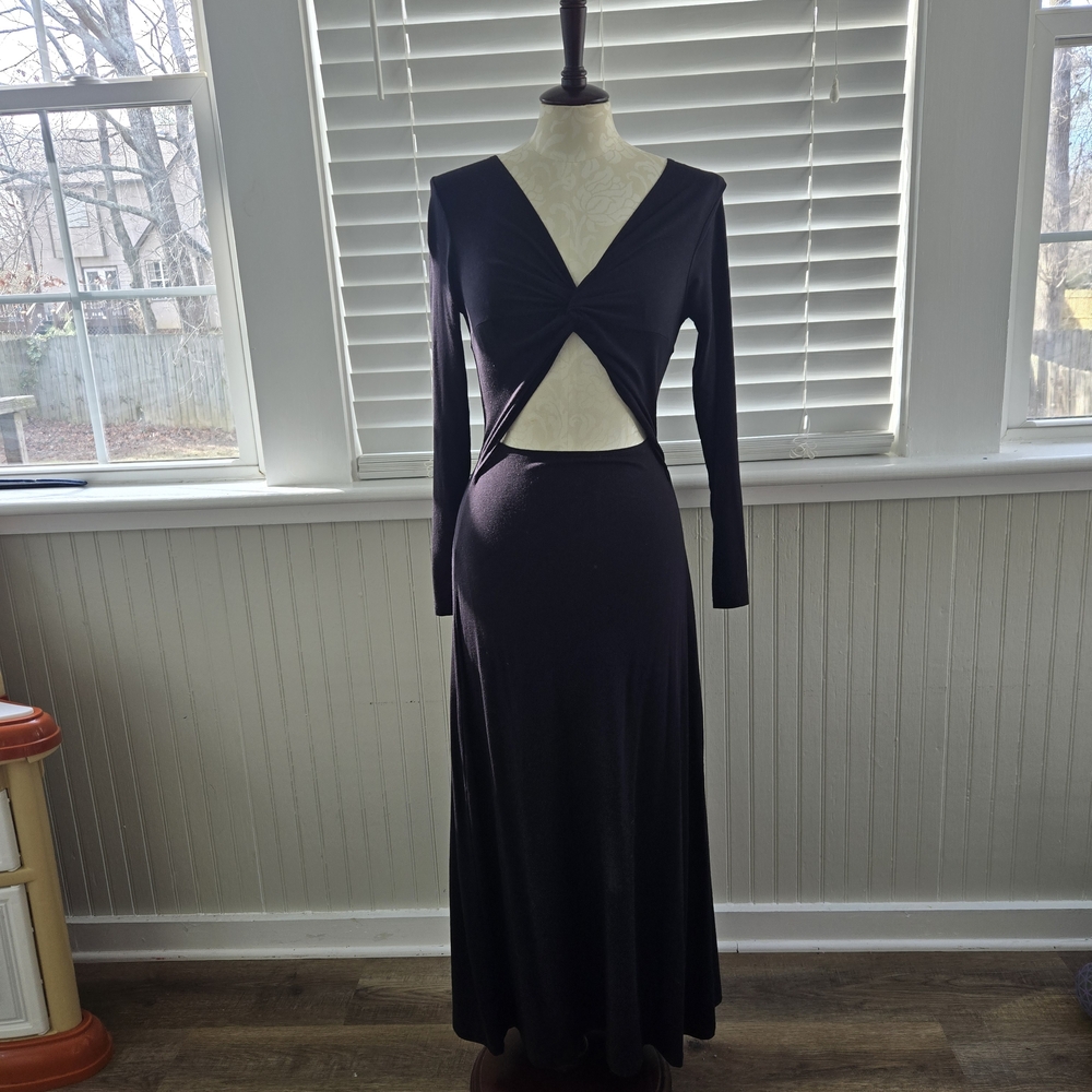Elegant Black Long Sleeve Dress